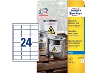 Een Avery Zweckform J4773-10 weerbestendige etiketten ft 63,5 x 33,9 mm (b x h), 2.400 etiketten, wit koop je bij best4office