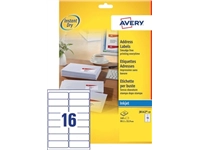 Een Avery J8162-10 adresetiketten ft 99,1 x 33,9 mm (b x h), 160 etiketten, wit koop je bij best4office