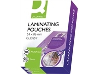 Een Q-CONNECT lamineeretui 2x 125 micron 54x86mm 100 stuks koop je bij Muys Kantoor & Kado