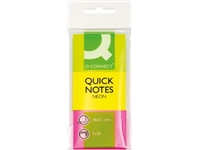 Een Q-CONNECT Quick Notes, ft 38 x 51 mm, 50 vel, etui van 3 blokken in neonkleuren koop je bij Muys Kantoor & Kado