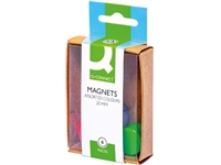 Een Q-CONNECT magneten, 20 mm, geassorteerde kleuren, doos van 6 stuks koop je bij best4office