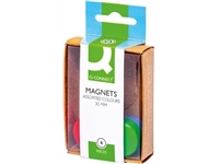 Een Q-CONNECT magneten, 25 mm, geassorteerde kleuren, doos van 4 stuks koop je bij best4office