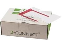 Een Q-CONNECT archiefbinder D-clip, doos van 100 stuks, rood koop je bij best4office