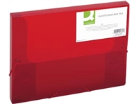 Een Q-CONNECT elastobox, met elastieken, A4, rug 25 mm, rood koop je bij best4office