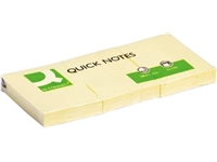 Een Q-CONNECT Quick Notes, ft 38 x 51 mm, 100 vel, pak van 3 stuks, geel koop je bij Muys Kantoor & Kado