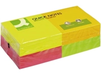 Een Q-CONNECT Quick Notes, ft 76 x 76 mm, 80 vel, pak van 12 blokken in 4 neonkleuren koop je bij best4office