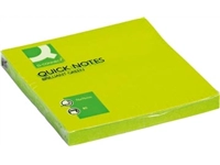 Een Q-CONNECT Quick Notes, ft 76 x 76 mm, 80 vel, neongroen koop je bij Muys Kantoor & Kado