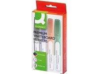 Een Q-CONNECT Premium whiteboard marker, ronde punt, set van 4 stuks in geassorteerde kleuren koop je bij best4office