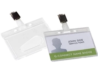 Een Q-CONNECT badge met clip 85 x 54 mm koop je bij best4office