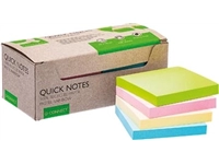 Een Q-CONNECT Quick Notes Recycled pastel, ft 76 x 76 mm, 100 vel, doos van 12 stuks in geassorteerde kleuren koop je bij best4office