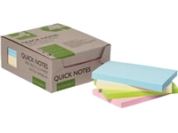 Een Q-CONNECT Quick Notes Recycled pastel, ft 76 x 127 mm, 100 vel, doos van 12 stuks in geassorteerde kleure koop je bij best4office