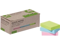 Een Q-CONNECT Quick Notes Recycled pastel, ft 38 x 51 mm, 100 vel, doos van 12 stuks in geassorteerde kleuren koop je bij best4office