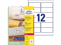 Een Avery transparante etiketten QuickPEEL ft 99,1 x 42,3 mm (b x h), 300 stuks, 12 per blad koop je bij best4office