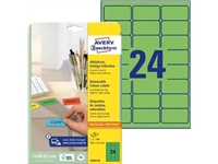 Een Avery afneembare gekleurde etiketten ft 63,5 x 33,9 mm (b x h), 480 stuks, 24 per blad, groen koop je bij best4office