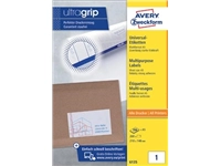 Een Avery universele A5 etiketten Ft 210 x 148 mm (b x h), wit, doos van 200 etiketten koop je bij best4office