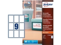 Een Avery Afneembare productetiketten ft 62 x 89 mm (b x h), 180 stuks, 9 per blad, doos van 20 blad koop je bij best4office