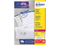 Een Avery L7159, Adresetiketten, Laser, Ultragrip, wit, 100 vellen, 24 per vel, 63,5 x 33,9 mm koop je bij best4office