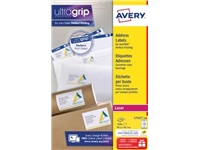 Een Avery L7163, Adresetiketten, Laser, Ultragrip, wit, 250 vellen, 14 per vel, 99,1 x 38,1 mm koop je bij best4office