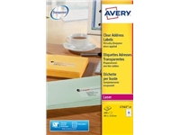 Een Avery transparante etiketten QuickPEEL ft 99,1 x 33,9 mm (b x h), 400 stuks, 16 per blad koop je bij best4office