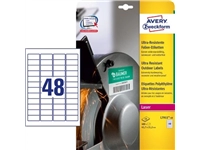 Een Avery L7911-10 weerbestendige etiketten ft 45,7 x 21,2 mm (b x h), 480 etiketten, wit koop je bij best4office