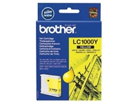 Een Brother inktcartridge, 400 pagina's, OEM LC-1000Y, geel koop je bij best4office