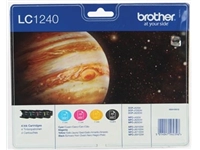 Een Brother inktcartridge, 600 pagina's, OEM LC-1240VALBP, 4 kleuren koop je bij best4office