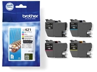 Een Brother inktcartridge, 200 pagina's, OEM LC-421VAL, 4 kleuren koop je bij Muys Kantoor & Kado