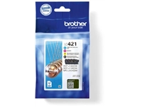 Een Brother inktcartridge, 200 pagina's, OEM LC-421VAL, 4 kleuren koop je bij Muys Kantoor & Kado