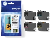 Een Brother inktcartridge, 500 pagina's, OEM LC-421XLVAL, 4 kleuren koop je bij best4office