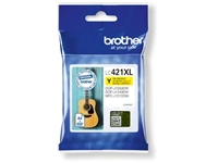 Een Brother inktcartridge, 500 pagina's, OEM LC-421XLY, geel koop je bij best4office