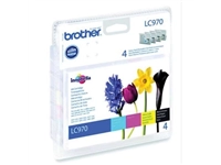 Een Brother inktcartridge, 300 pagina's, OEM LC-970VALBP, 4 kleuren koop je bij best4office