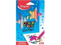 Een Maped Color'Peps Glitter viltstift, etui van 10 stuks, assorti koop je bij best4office