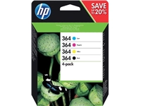 Een HP inktcartridge 364, 250 pagina's, OEM N9J73AE, 4 kleuren koop je bij best4office