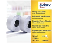 Een Avery PLR1626 etiketten voor prijstang non-permanent, ft 26 x 16, 12 000 etiketten, wit koop je bij best4office