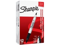 Een Sharpie permanente marker, twin tip, zwart koop je bij Muys Kantoor & Kado