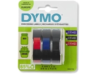 Een Dymo D3 tape 9 mm, geassorteerde kleuren, blister van 3 stuks koop je bij best4office