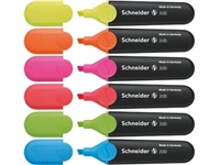 Een Schneider markeerstift Job 150, etui van 6 stuks in geassorteerde kleuren koop je bij Muys Kantoor & Kado