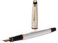 Een Waterman Expert vulpen, medium, zilver/goud, in giftbox koop je bij Muys Kantoor & Kado