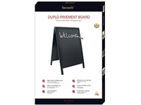 Een Securit stoepbord Woody zwart ft 55 x 85 cm koop je bij best4office