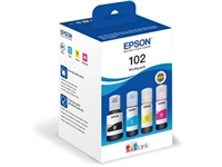 Een Epson inktfles 102, 6.000 - 7.500 pagina's, OEM C13T03R640, 4 kleuren koop je bij best4office