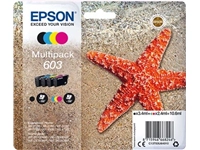 Een Epson inktcartridge 603, 130-150 pagina's, OEM C13T03U64010, 4 kleuren koop je bij Muys Kantoor & Kado