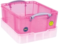 Een Really Useful Box opbergdoos 18 liter XL, transparant roze koop je bij best4office