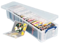 Een Really Useful Box opbergdoos 22 liter met 2 dividers, transparant koop je bij best4office