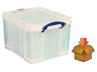 Een Really Useful Box 35 liter, transparant, per stuk verpakt in karton koop je bij best4office