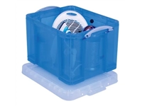 Een Really Useful Box opbergdoos 35 liter, transparant, blauw koop je bij best4office