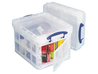 Een Really Useful Box opbergdoos 35 liter opvouwbaar, transparant koop je bij best4office