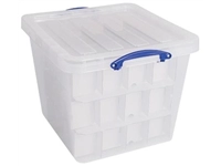 Een Really Useful Box opbergdoos, 60 l, met inzetbakje, transparant koop je bij best4office