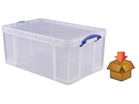 Een Really Useful Box 64 liter, transparant, per stuk verpakt in karton koop je bij best4office