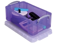 Een Really Useful Box opbergdoos 9 liter, transparant paars koop je bij best4office