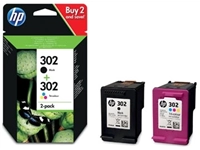 Een HP inktcartridge 302, 165 - 190 pagina's, OEM X4D37AE, 1 x zwart en 1 x 3 kleuren koop je bij best4office